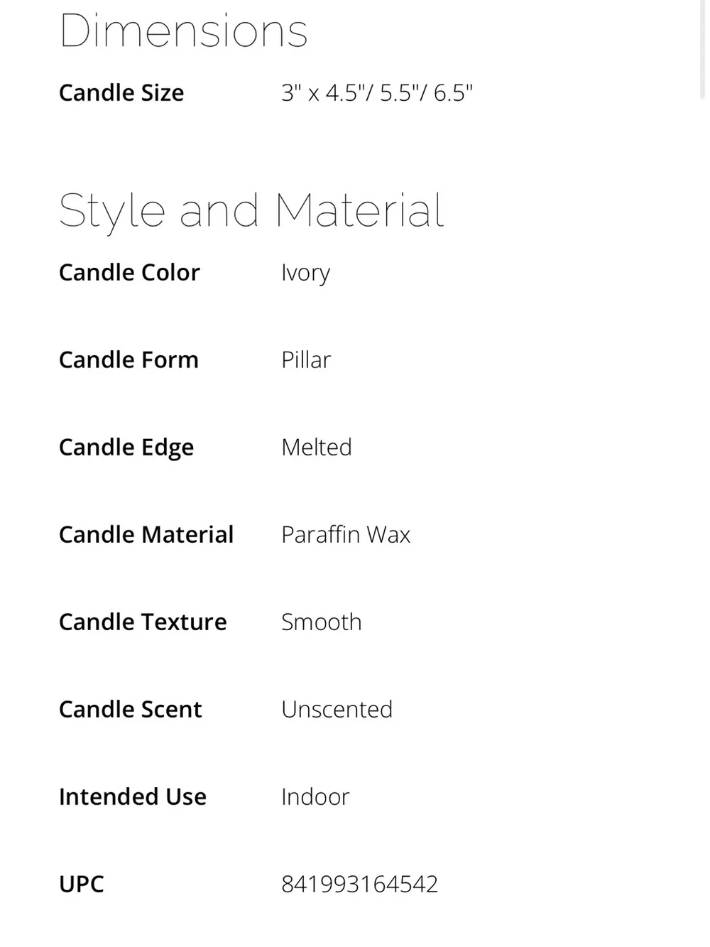Luminara Ivory Flameless Pillar Candle Set